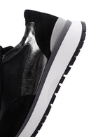 Women's Black Lace-Up Leather Sneaker | Derimod