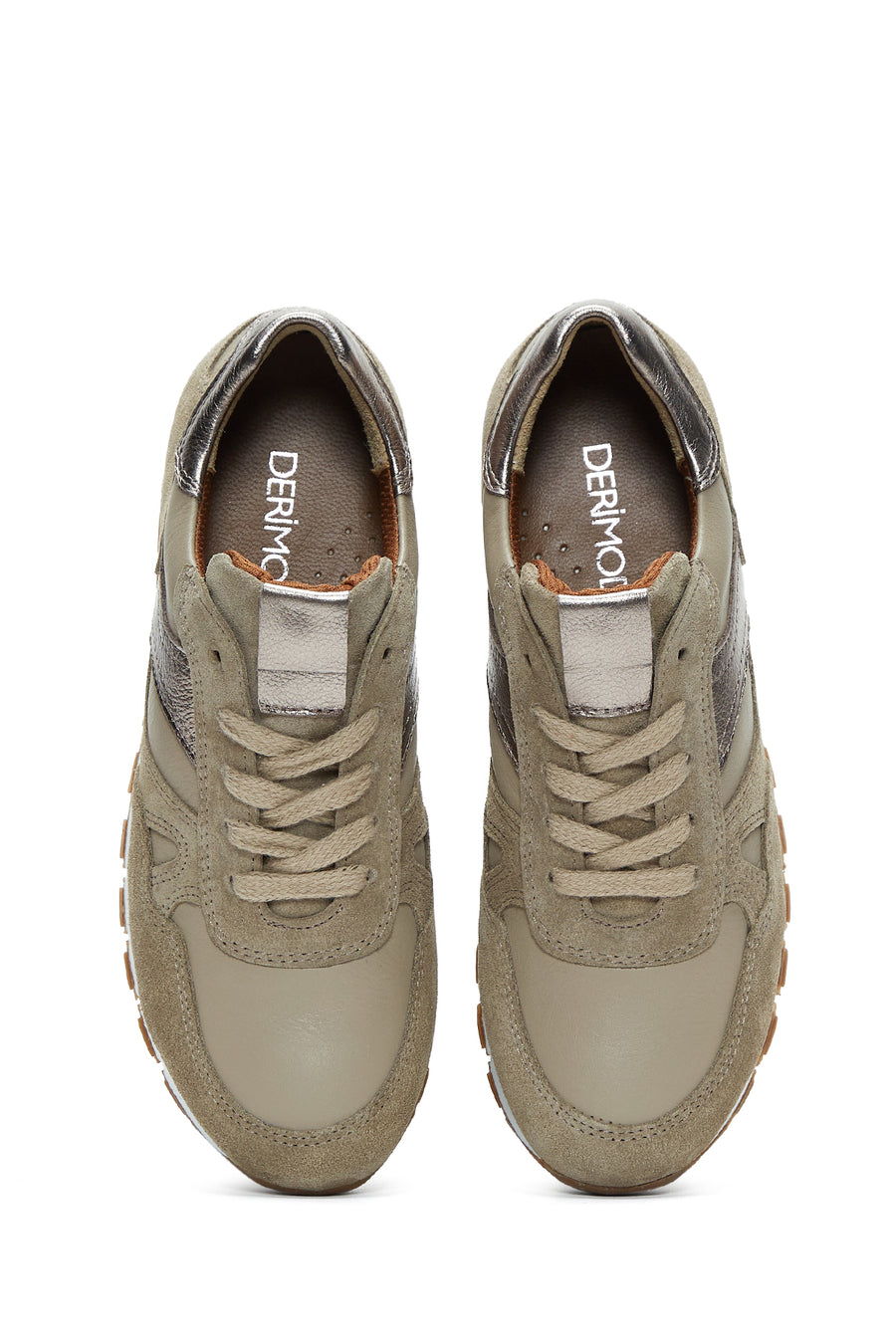 Women's Mink Lace-Up Leather Sneakers