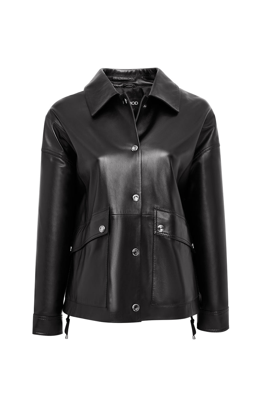 Susan Women's Black Oversize Leather Jacket