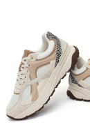 Kadın Bej Bağcıklı Kalın Tabanlı Sneaker | Derimod