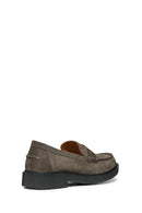 Geox Women's Gray Spherica EC1 Suede Leather Masculine Loafer | Derimod