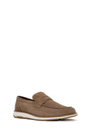 Erkek Vizon Süet Deri Casual Loafer | Derimod