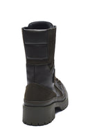 Women's Leather Thick Soled Boots | Derimod