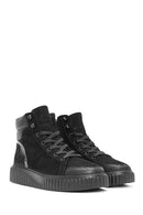 Men's Black Lace-Up Nubuck Leather Sports Boots | Derimod