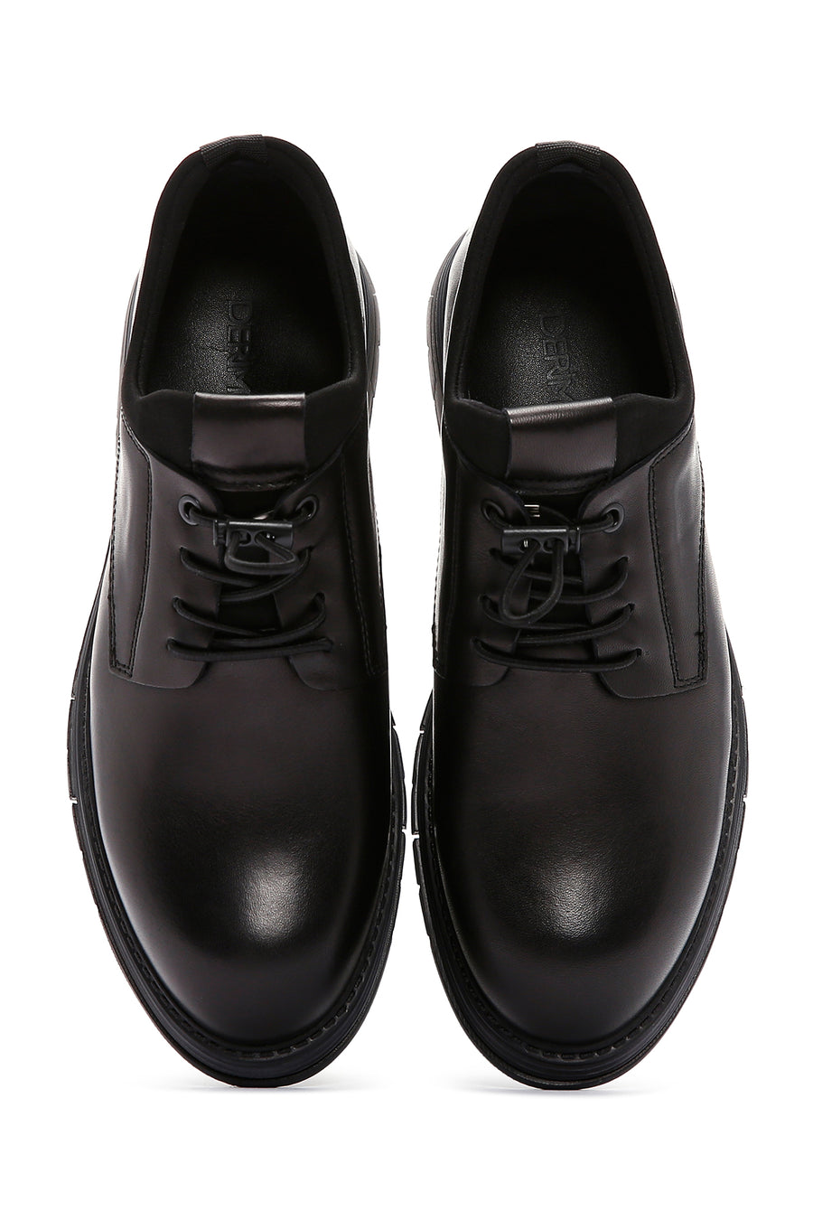 Men's Black Lace-up Leather Casual Shoes