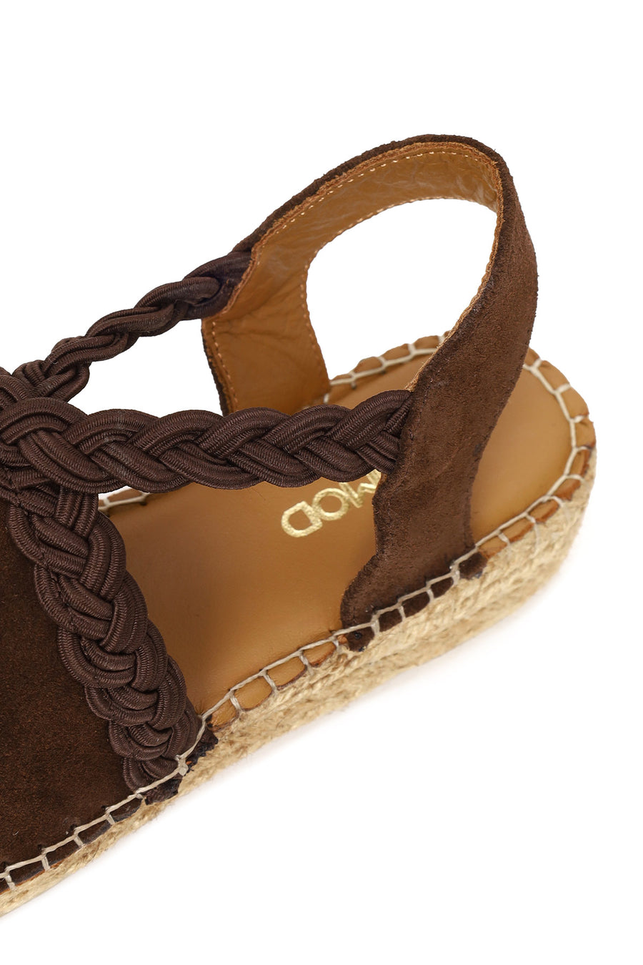 Women's Brown Suede Leather Espadrilles