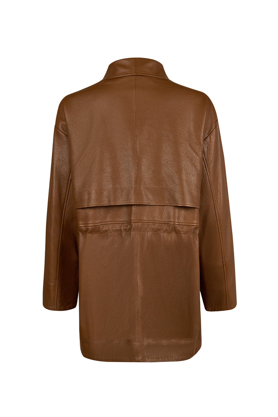 Sienna Woman Brown Oversize Leather Coat