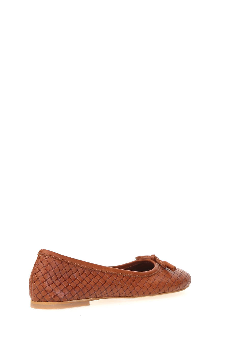 Tan Women's Leather Ballerinas