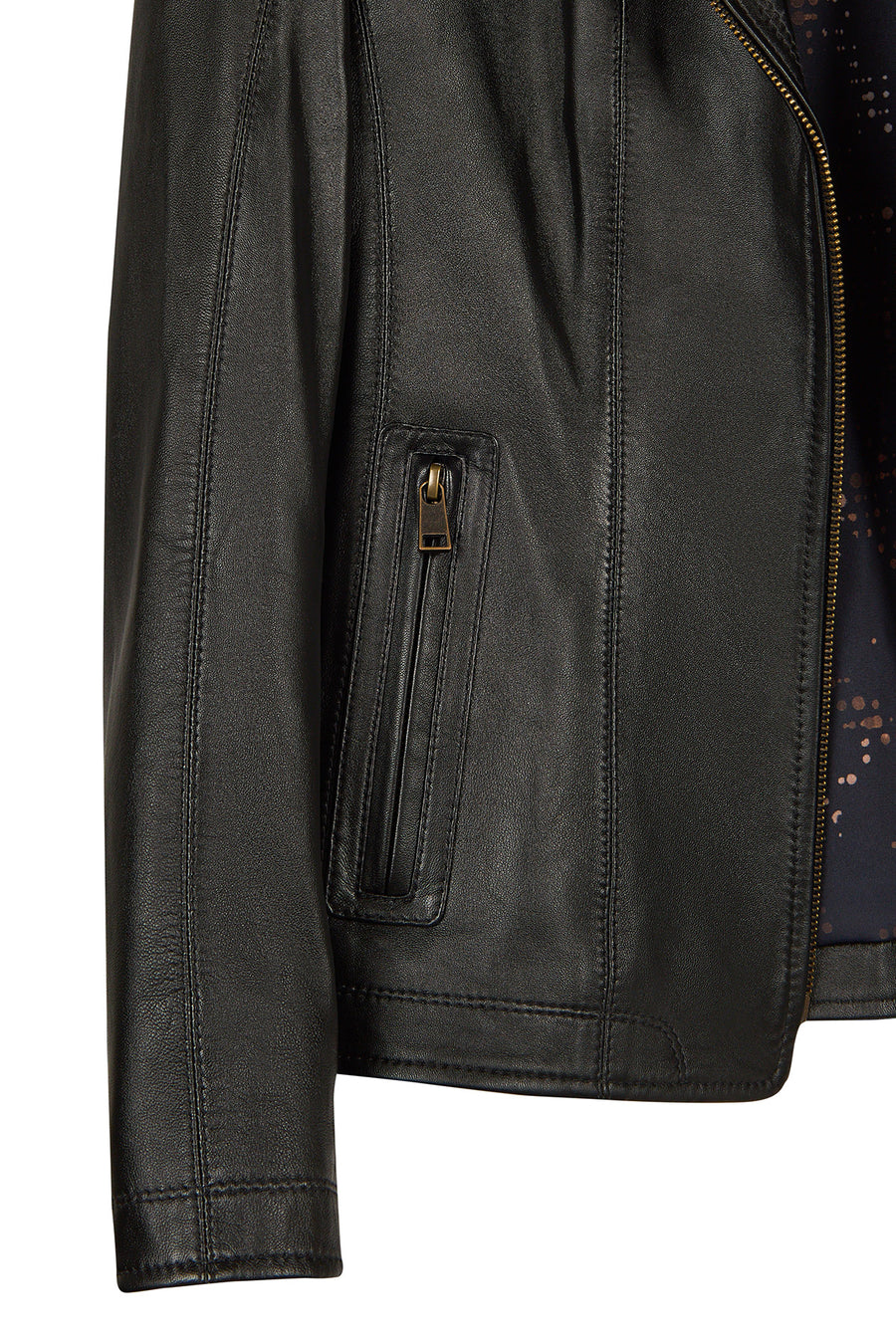 Martha Woman Black Short Leather Jacket