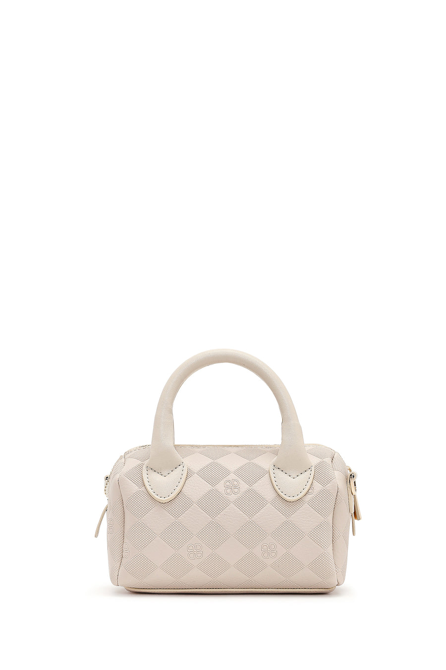 Women's Cream Long Strap Printed Mini Crossbody Bag