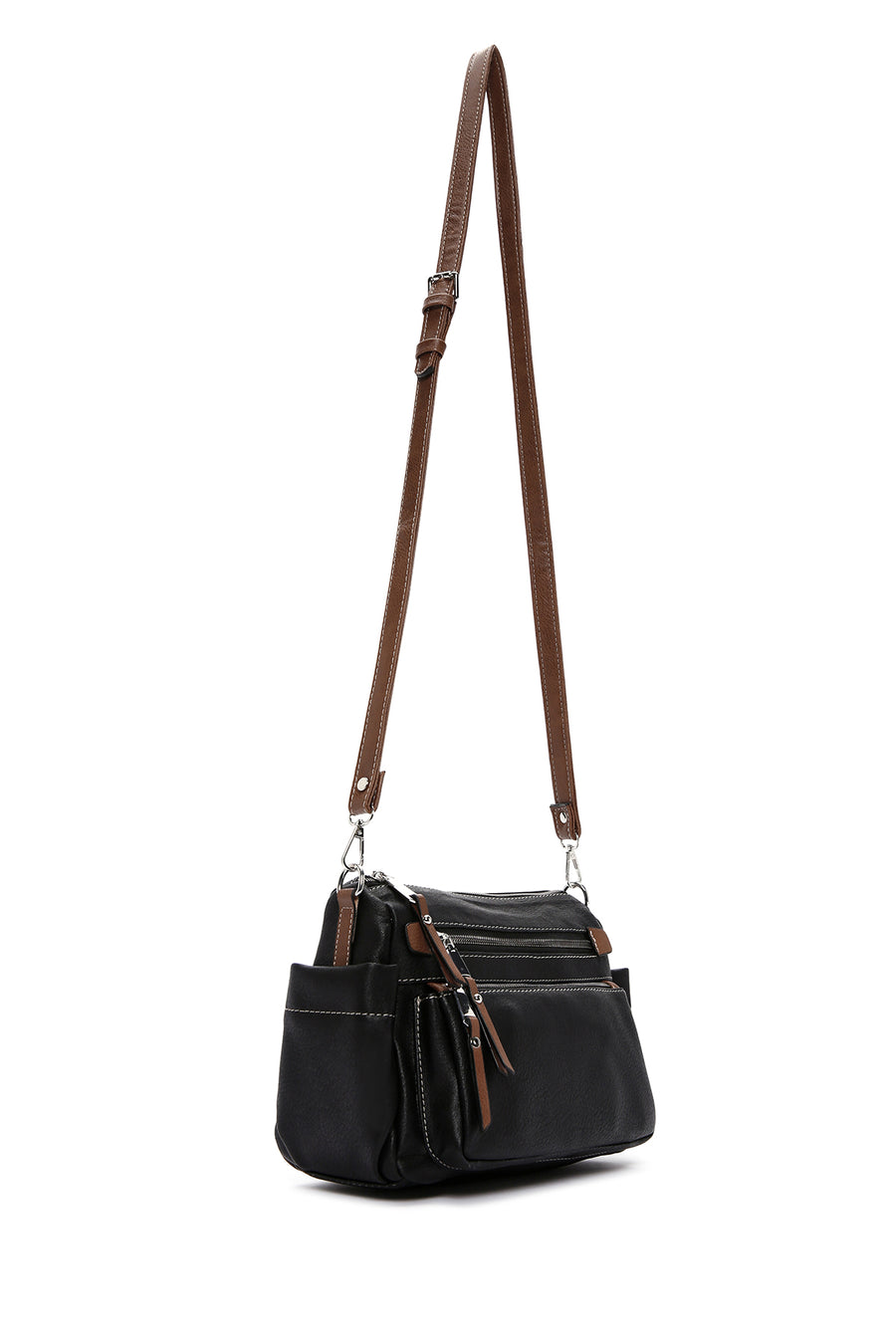 Women's Black Long Strapped Crossbody Bag