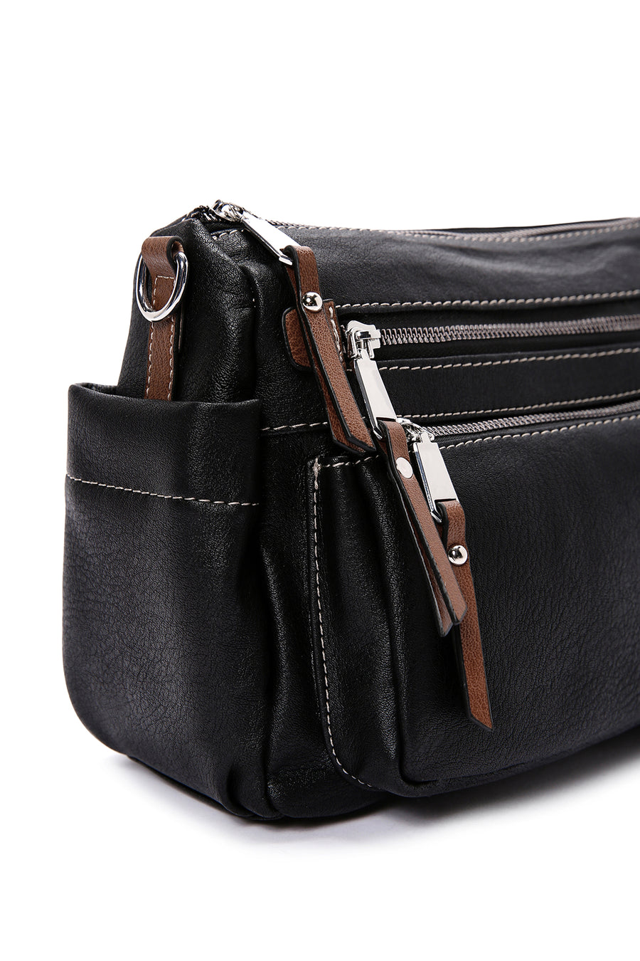 Women's Black Long Strapped Crossbody Bag