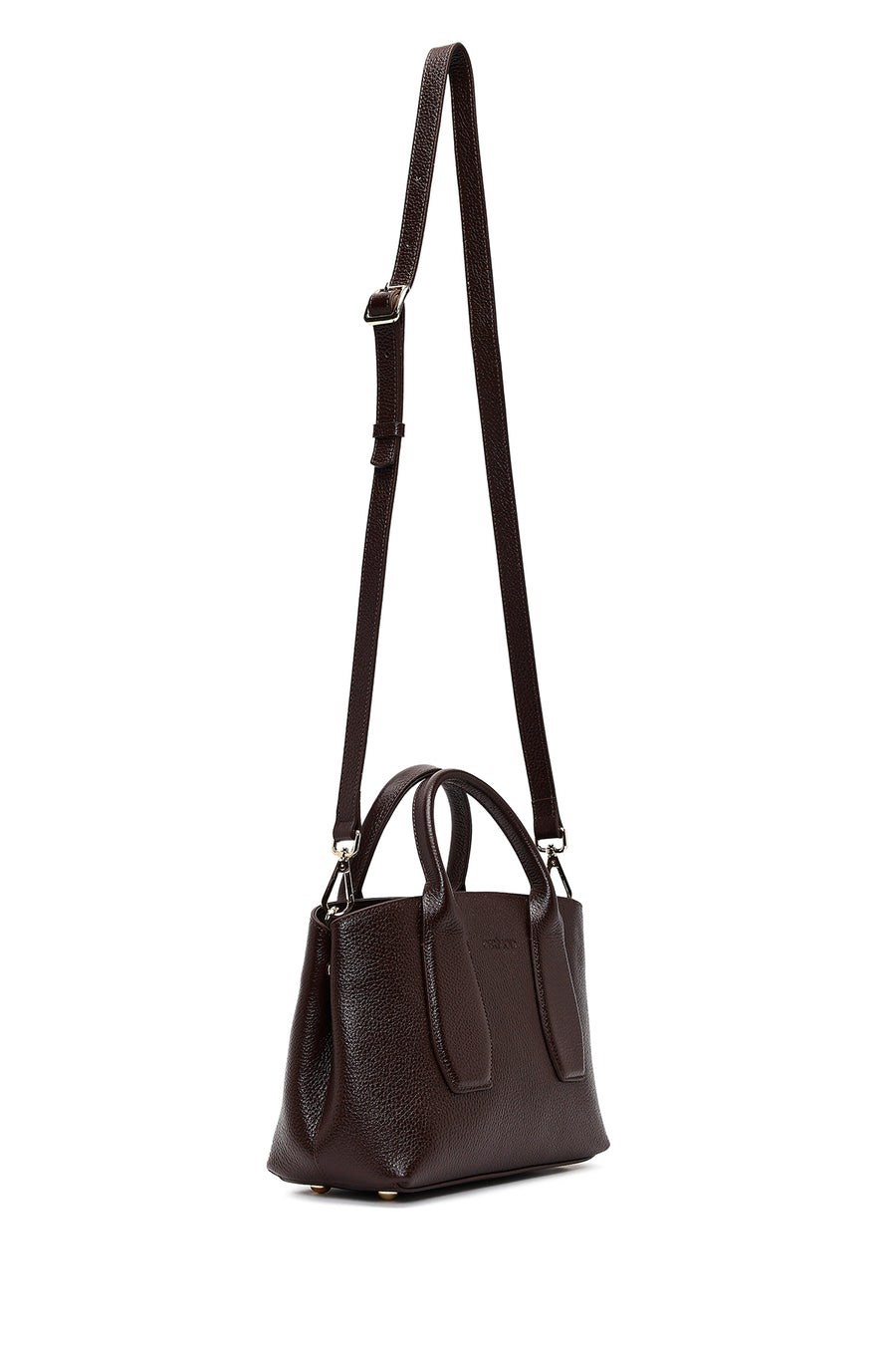 Women's Brown Long Strap Leather Handbag