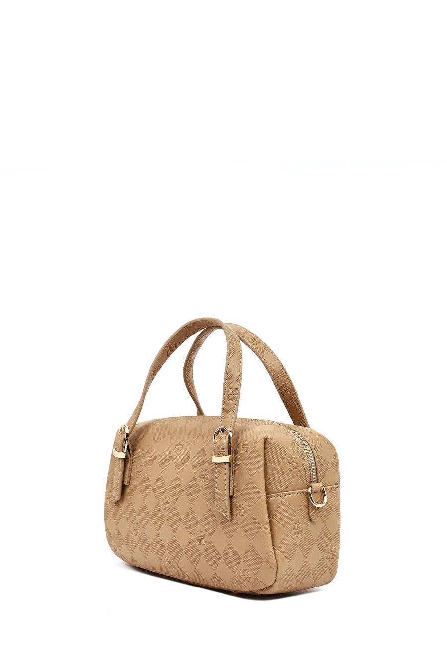 Women's Beige Long Strap Printed Crossbody Bag