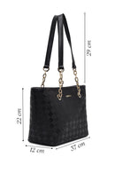Women's Black Printed Shoulder Bag | Derimod