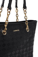 Women's Black Printed Shoulder Bag | Derimod
