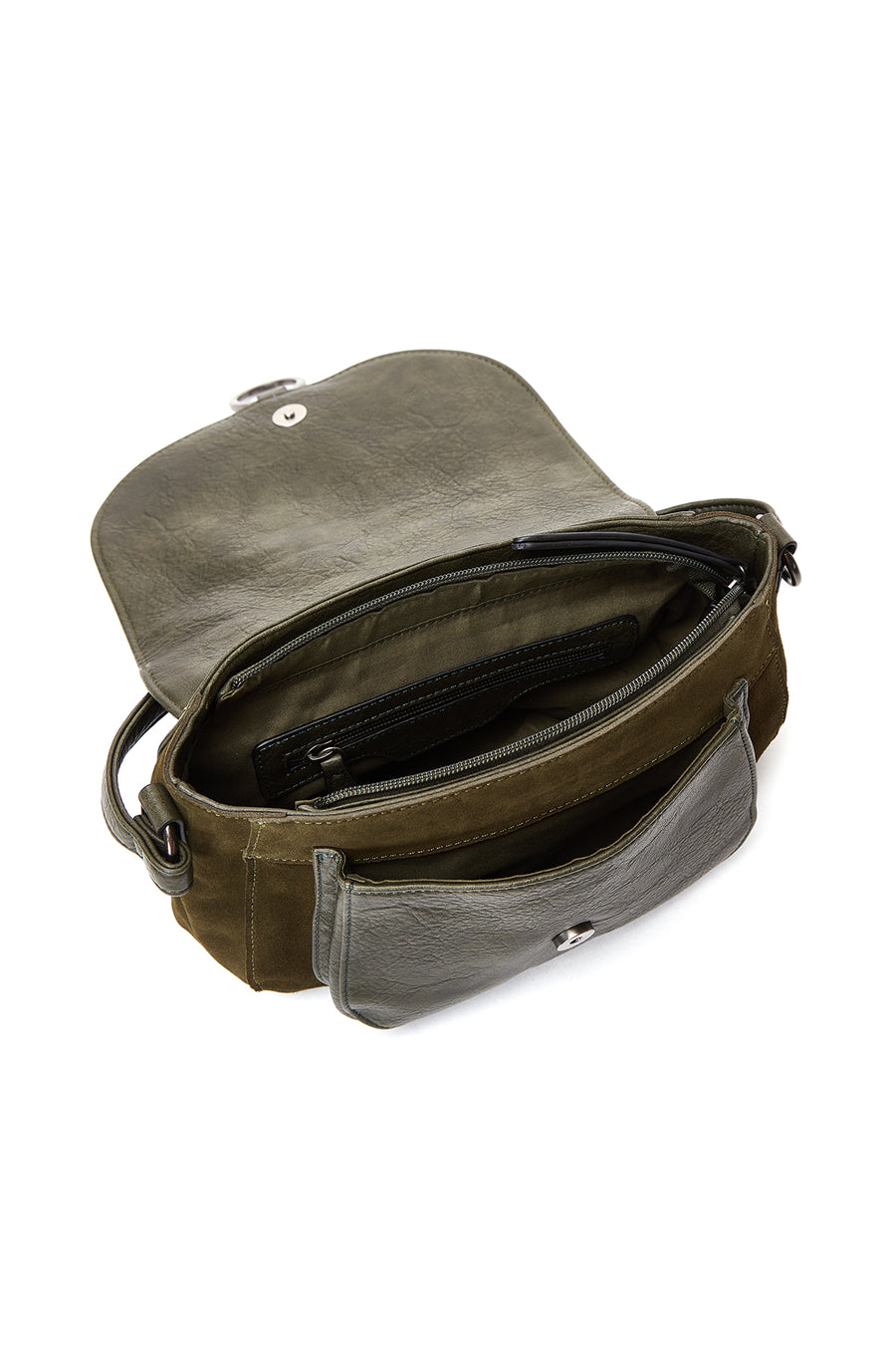 Woman Green Long Strap Crossbody Bag