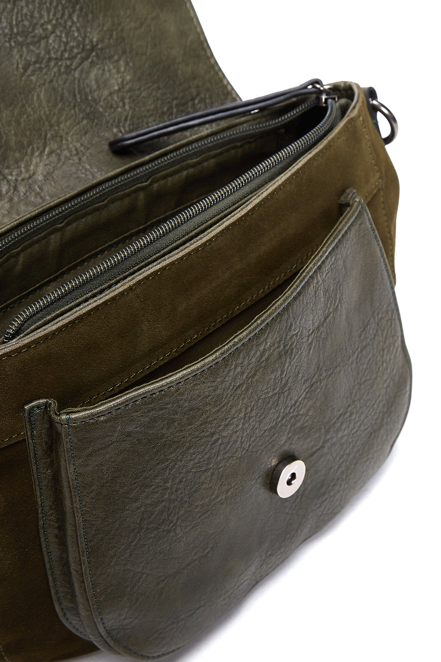 Woman Green Long Strap Crossbody Bag
