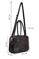 Women's Gray Long Strap Patterned Shoulder Bag | Derimod