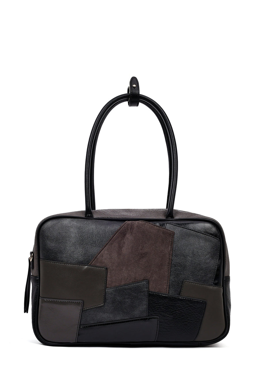 Women's Gray Long Strap Patterned Shoulder Bag