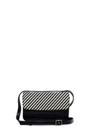 Woman Black Long Strap Printed Crossbody Bag | Derimod