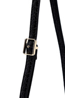 Woman Black Long Strap Printed Crossbody Bag | Derimod