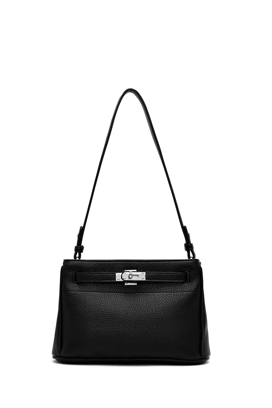 Woman Black Long Strap Crossbody Bag