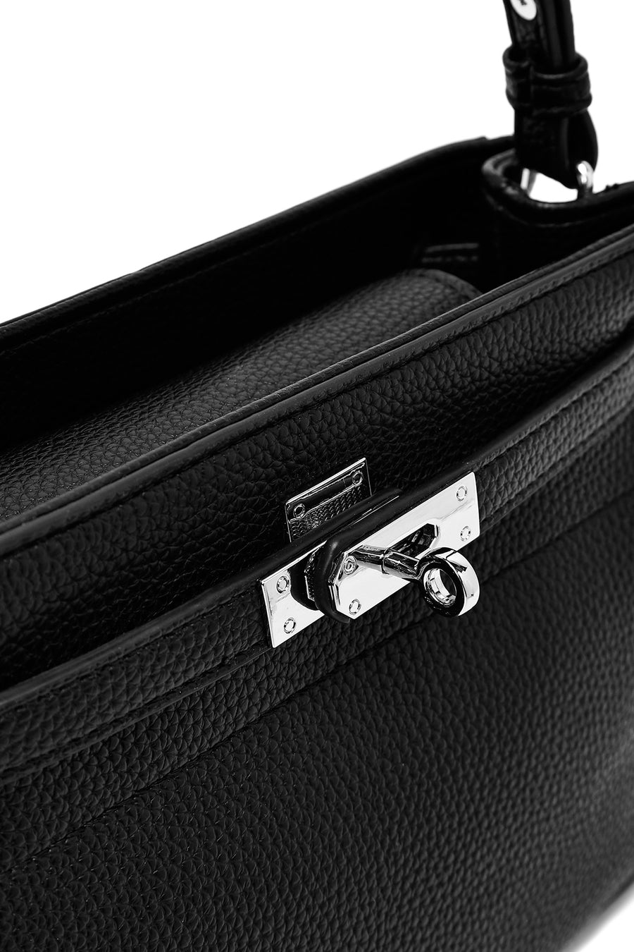 Woman Black Long Strap Crossbody Bag