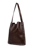 Women's Brown Printed Shoulder Bag | Derimod