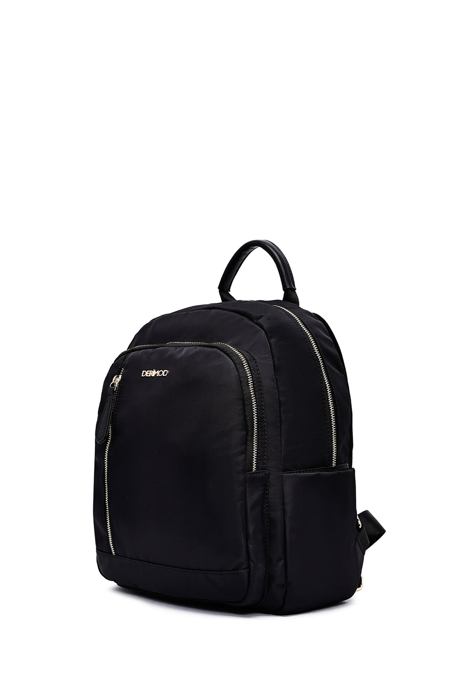 Woman Black Fabric Backpack