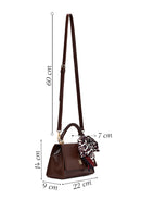 Women's Brown Long Strap Classic Shoulder Bag with Crocodile Pattern | Derimod