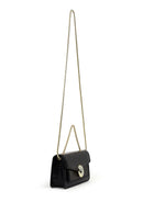 Women's Black Long Chain Strap Patent Leather Mini Classic Evening Shoulder Bag | Derimod