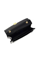 Women's Black Long Chain Strap Patent Leather Mini Classic Evening Shoulder Bag | Derimod