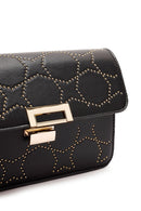 Women's Black Long Strapped Bejeweled Shoulder Bag | Derimod