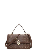 Women's Taupe Long Strap Stone-Embellished Shoulder Bag | Derimod