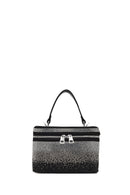 Women's Black Stone Long Strap Mini Evening Bag | Derimod