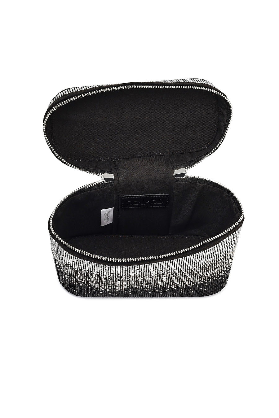 Women's Black Stone Long Strap Mini Evening Bag