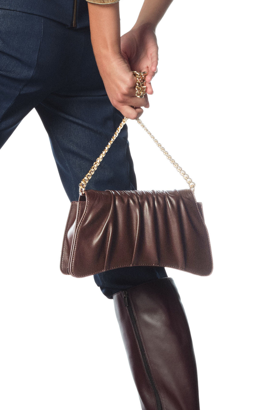 Kadın Kahverengi Zincir Askılı Klasik Omuz Çantası 25ABD270018 | Derimod