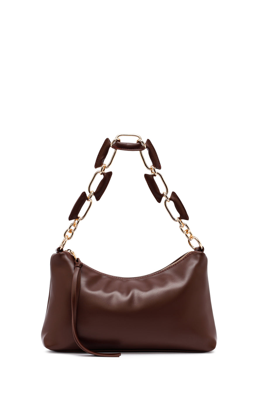 Woman Brown Long Strap Shoulder Bag