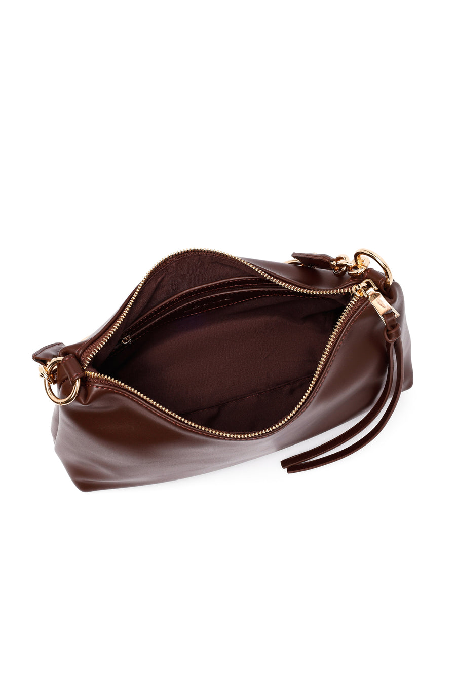 Woman Brown Long Strap Shoulder Bag