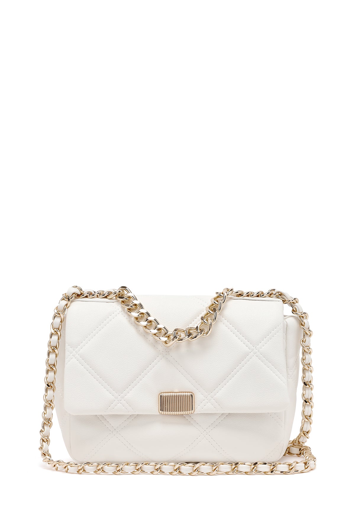 Woman Cream Long Strap Quilted Crossbody Bag 25ABD2709KP | Derimod