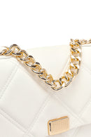 Woman Cream Long Strap Quilted Crossbody Bag | Derimod