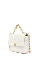 Woman Cream Long Strap Quilted Crossbody Bag | Derimod