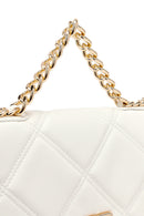 Woman Cream Long Strap Quilted Crossbody Bag | Derimod