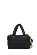 Women's Black Long Strap Charm Fabric Shoulder Bag | Derimod
