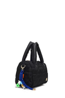 Women's Black Long Strap Charm Fabric Shoulder Bag | Derimod
