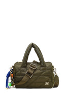 Women's Khaki Long Strap Charm Fabric Shoulder Bag | Derimod