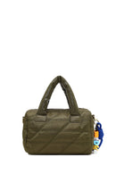 Women's Khaki Long Strap Charm Fabric Shoulder Bag | Derimod