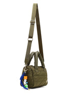 Women's Khaki Long Strap Charm Fabric Shoulder Bag | Derimod