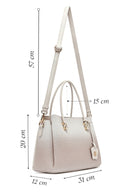 Woman Cream Long Strap Printed Handbag | Derimod
